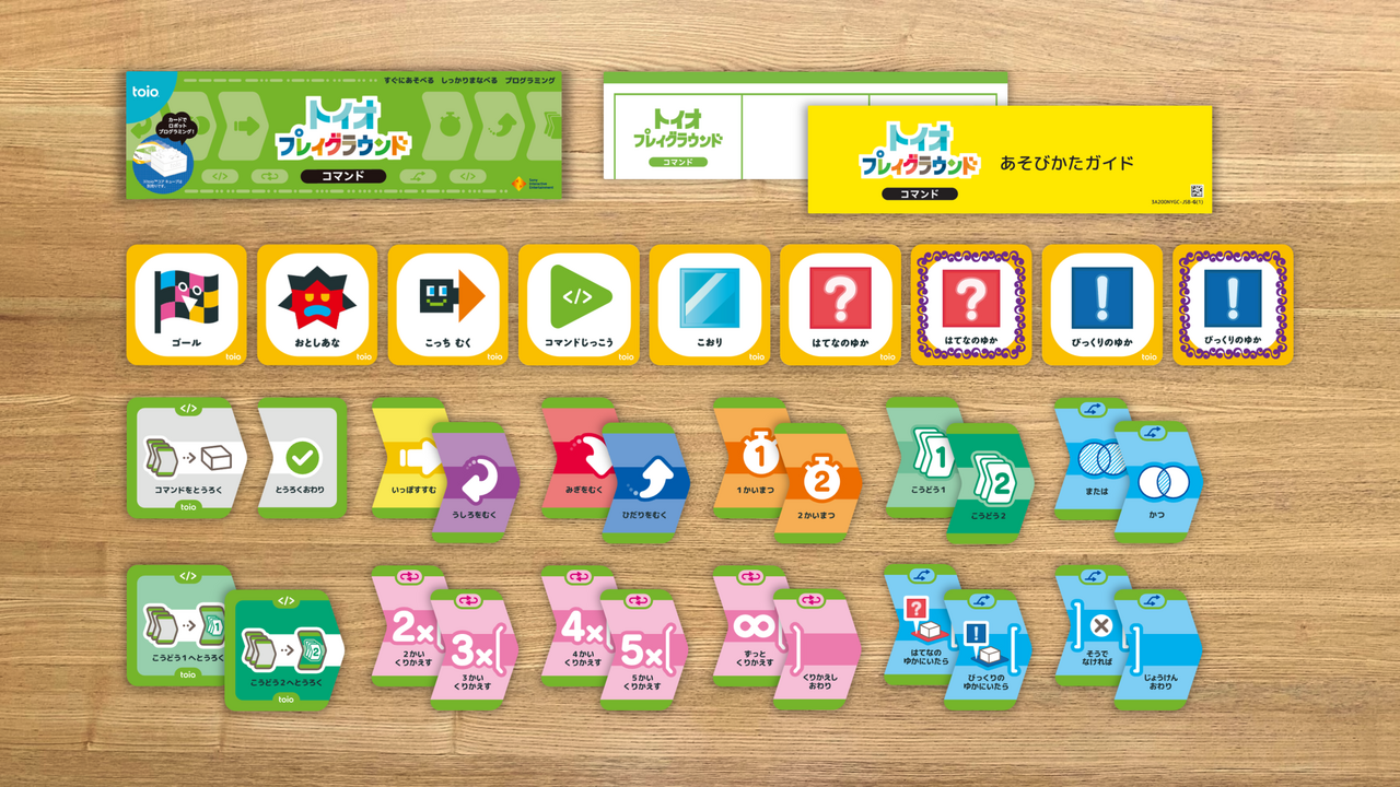 机器人玩具toio：专用内容“toio游乐场指令” 包装内含物