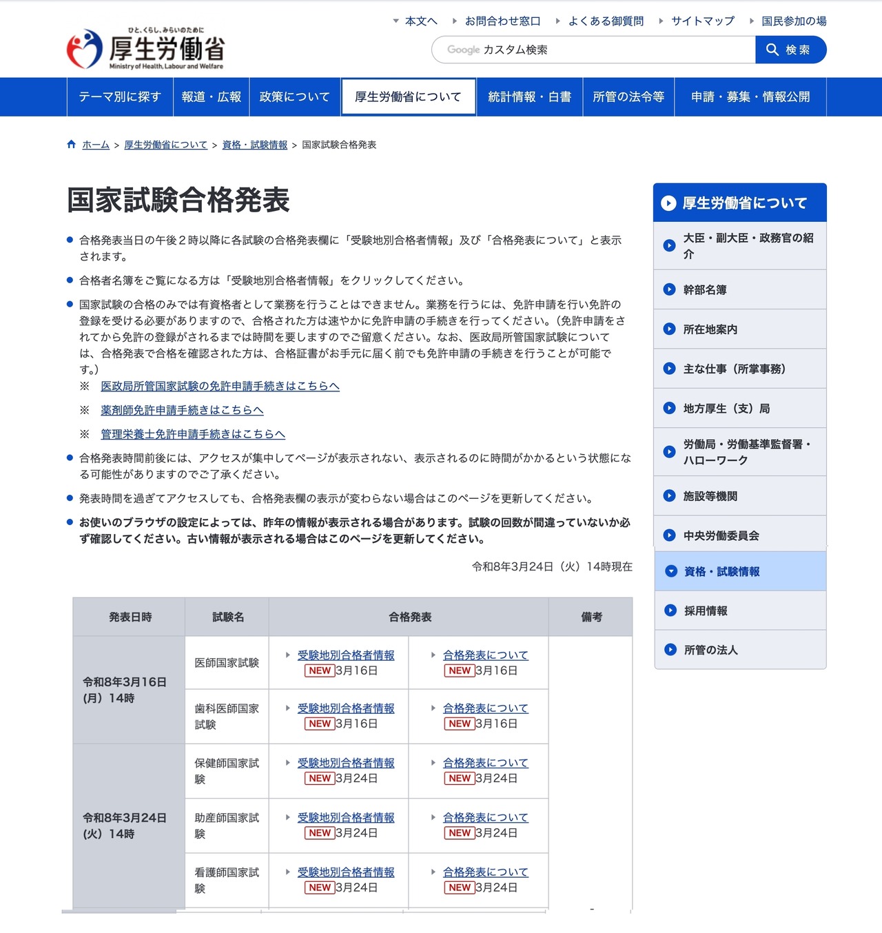 国家考试合格名单