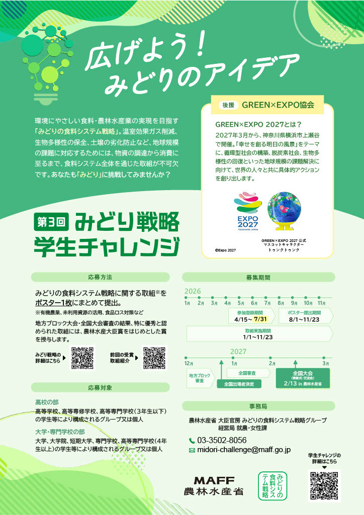 “绿色战略学生挑战赛”宣传册