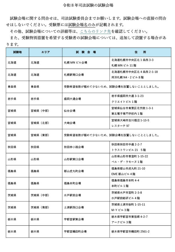 2026年司法考试的考场