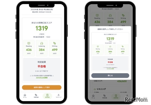 实际评分流程（确认CSE分数与合格判定，下载结果图片）