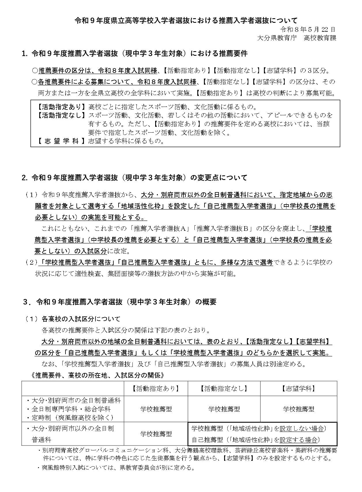关于2027年度县立高中招生中的推荐入学选拔