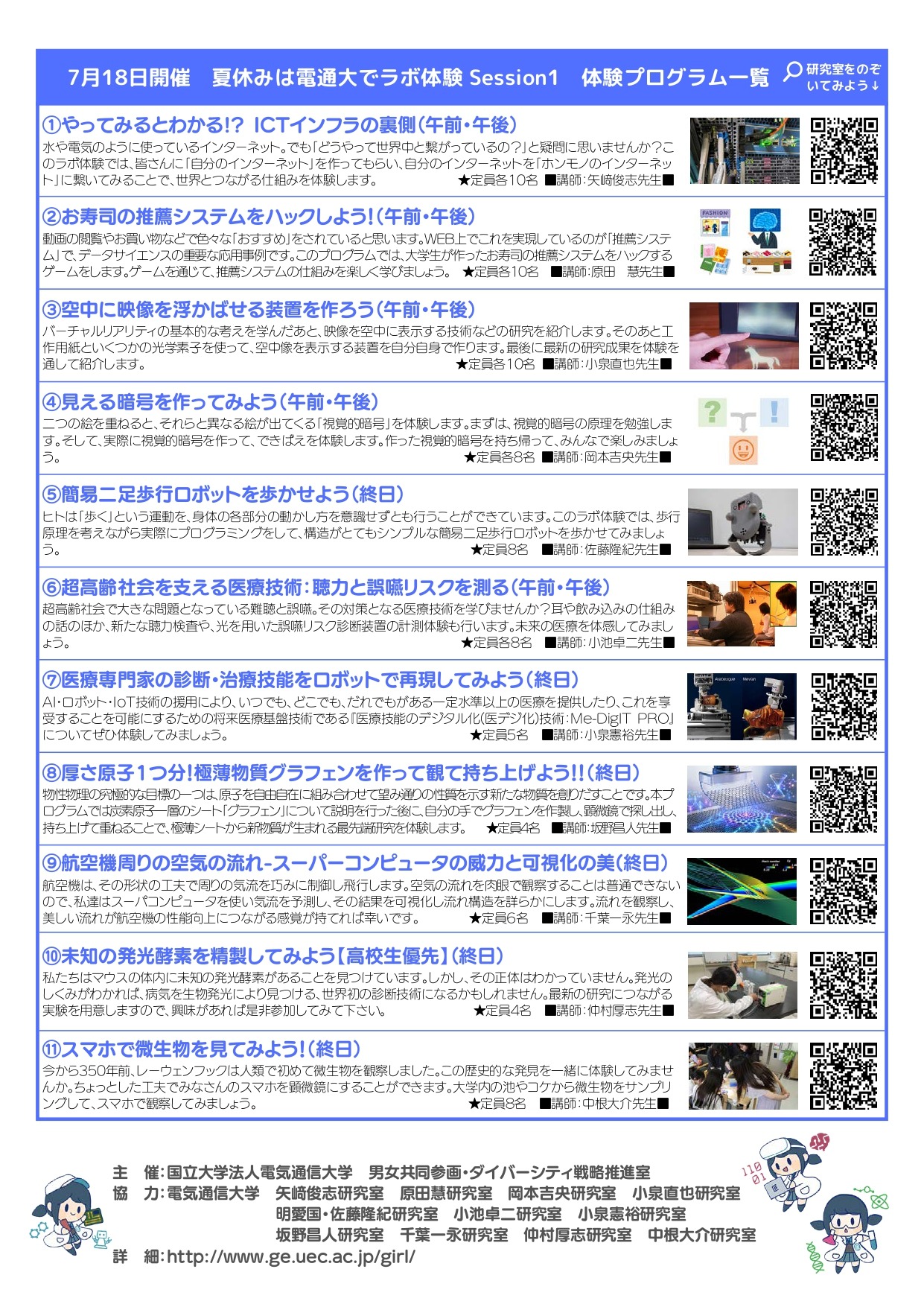暑假在电通大学体验实验室 Session1