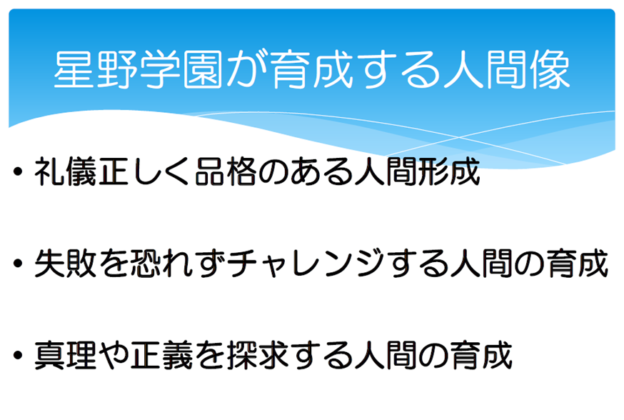 星野学园所培养的人才形象