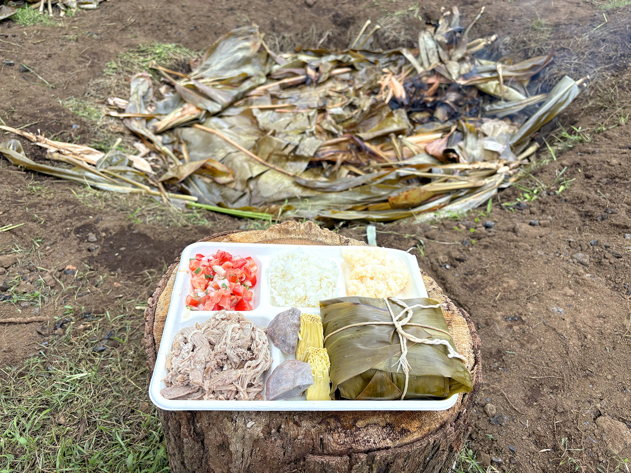 完成的传统料理「伊姆（Imu）」