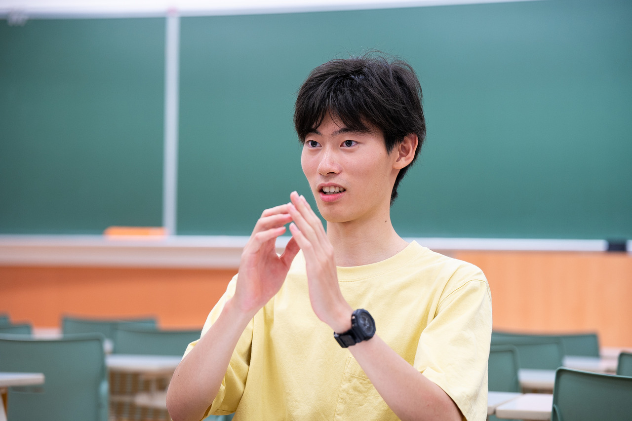 京都大学工学部理工化学科 1年生 道端大也さん