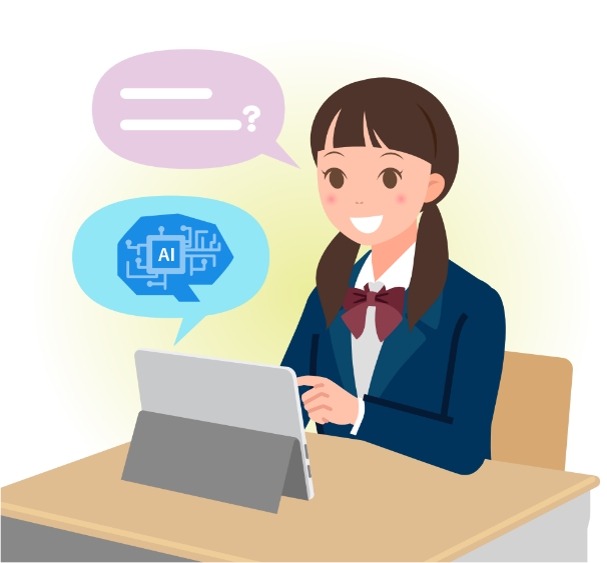 中学生和高中生生成式AI使用现状调查（示意图）