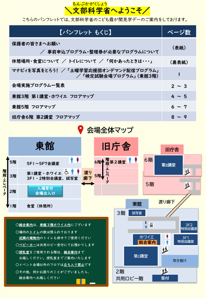 “儿童霞关参观日”宣传册（文部科学省）