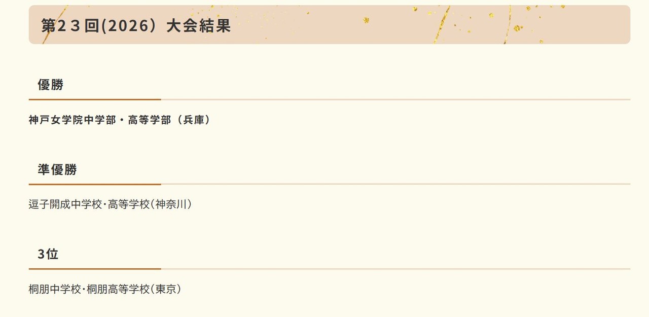 砂金甲子園 競技結果