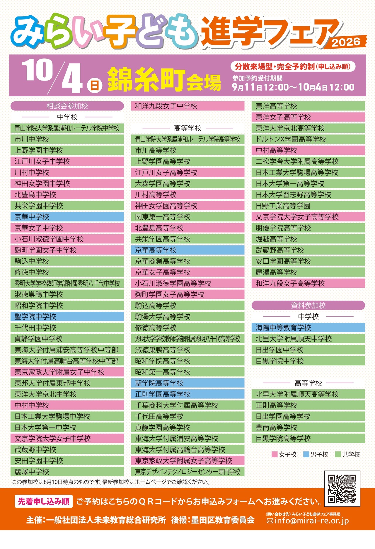 预计参会学校名单