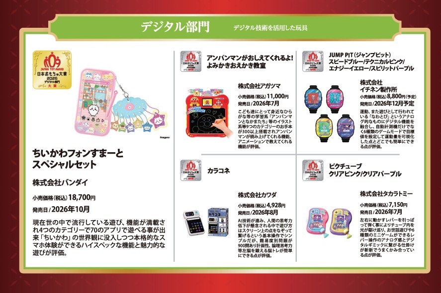 2026年日本玩具大奖“数字类”获奖作品