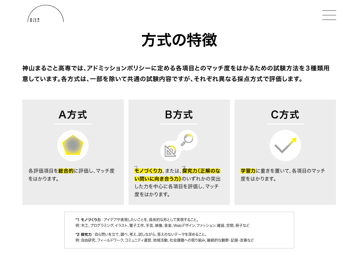 2027年度入学考试 考试方式的特点