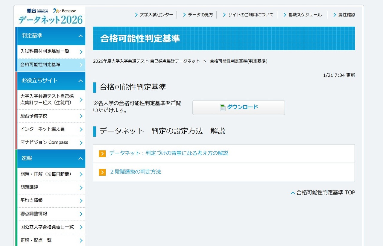 【2026年共通测试】数据网络「合格可能性判定标准」