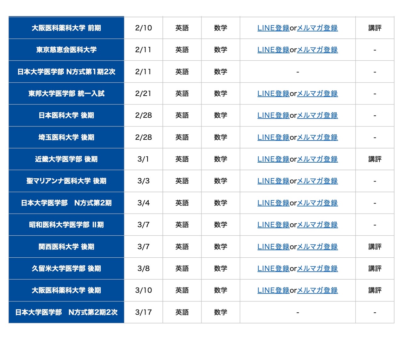 2月10日之后的答案速报日程安排