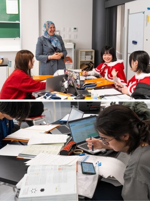 二年级的化学课上，我正埋头研读厚厚的英文教科书，并解答其中的习题。