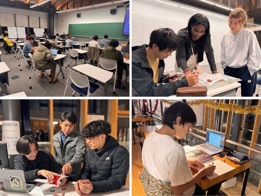 某天的学习课程。无论是独自专注学习，还是小组协作学习，都能按各自的节奏进行。学习导师始终提供支持。