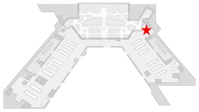 第1航站楼北翼4层 出发大厅（安检前区域）