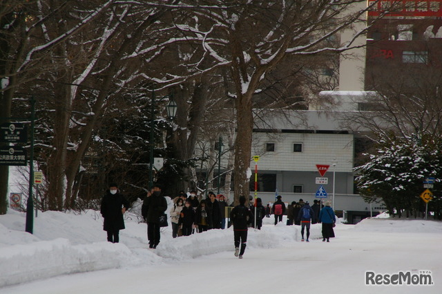 北海道大学考场（札幌校区）2026年1月17日 共通测试首日实况