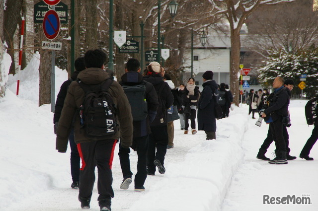 北海道大学考场（札幌校区）2026年1月17日 共通测试首日实况