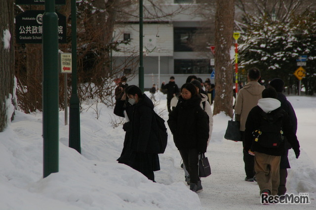 北海道大学考场（札幌校区）2026年1月17日 共通测试首日实况