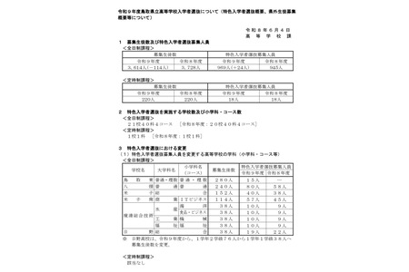 【2027年高中入学考试】鸟取县县立高中全日制招生3,614人……减少114人 画像