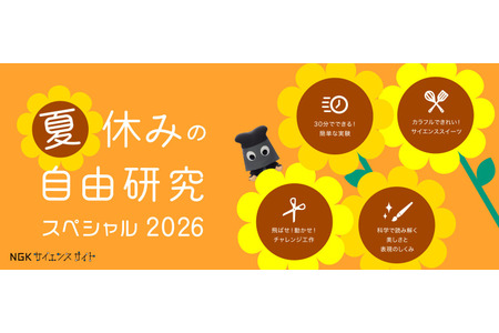 【2026年暑假】从实验到科学甜点，32个自由研究选题……NGK 画像