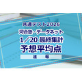 2026年度大学入学共通测试预测平均分(1月20日)基于大学入学共通测试自主评分统计服务最终统计数据(约40万人)的河合塾・骏台・贝乐思预测值
