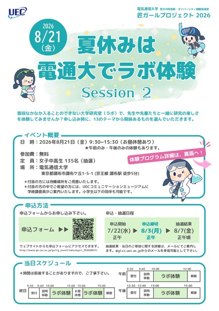 暑假在电通大学体验实验室 Session2