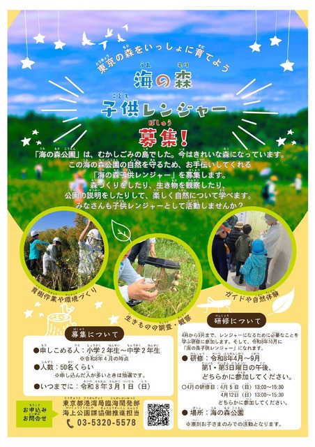 海洋森林儿童护林员招募传单